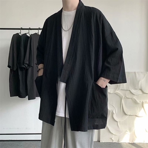 短袖衬衫男夏季ins潮牌七分袖上衣港风日系简约百搭宽松衣服图片