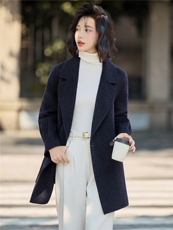 2025年冬季新款时尚休闲双面绵羊毛西装外套女，女装双面呢大衣，沁沁公主