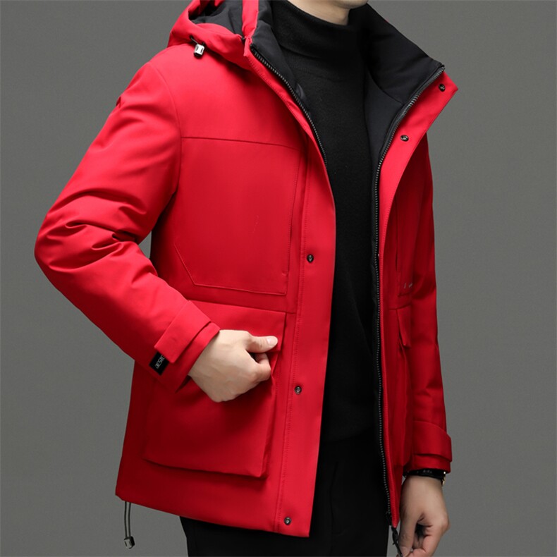 CSYR89658钱塘2020-2中年男士冬季厚款商务休闲有帽羽绒服P285,男装羽绒服,钱塘207-2