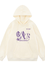 白底新款秋季时尚百搭宽松潮流字母印花连帽卫衣W6295P40控58，男装卫衣，电商A268-1