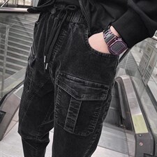 潮流春季牛仔裤男牛仔长裤小脚裤B5549P45，男装牛仔裤，星座1116-2