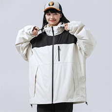 新款港风三合一多口袋宽松时尚港风连帽棉袄外套MY9306P-130，女装短外套，电商A128