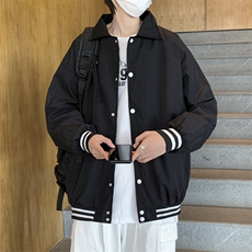 港风宽松棒球服男夹克青少年翻领长袖BQ33P45，男装夹克，星座1116-2