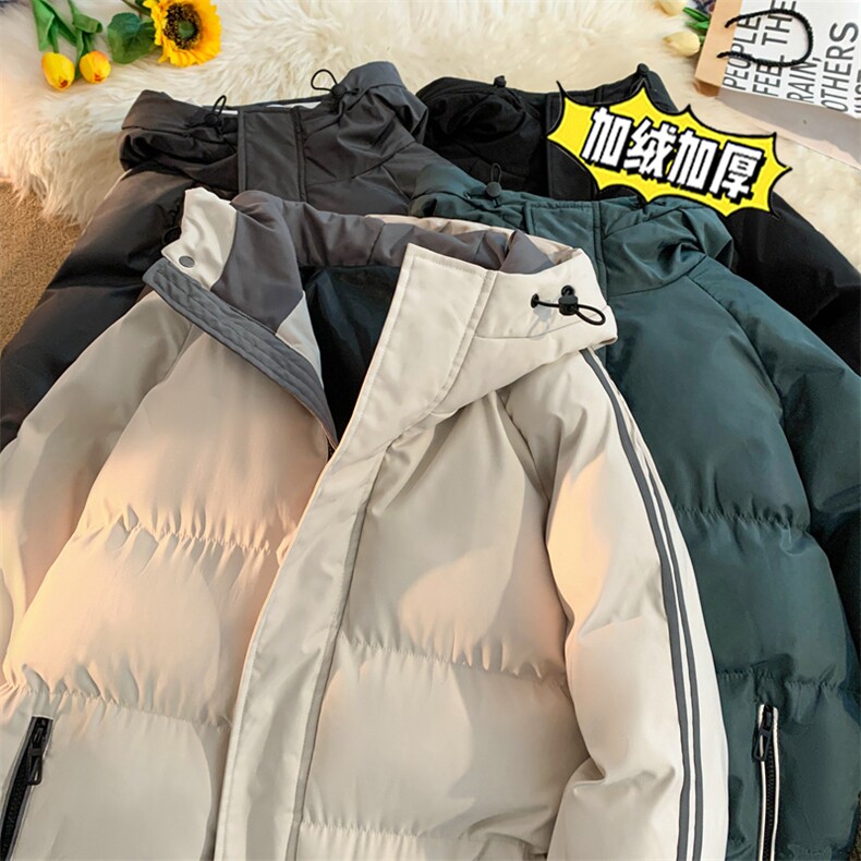 三防面料抖音品质10W件假两件连帽加厚棉衣外套棉服BM5811特P85,男装棉衣,电商A486