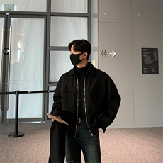 816B-WT038-P115冬季韩男士翻领棉衣宽松棉服外套，男装夹克，星座816B
