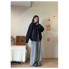 网图羊羔毛毛领棉服派克服男女冬季2025新款立领工装棉衣外套P78，男装棉衣，电商C306-1
