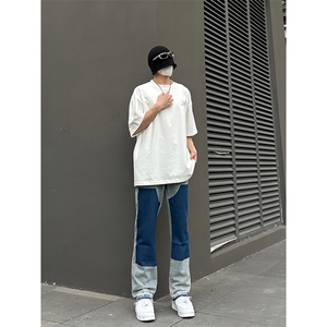 B221 美式ins高街小众暗黑做旧修身小脚牛仔裤 LK22078-P65 控88图片