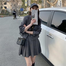 现?货?春款韩系学院风西装两件套2D151-T9900-P155-K208，女装套装/套裙，2D151