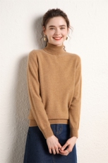 好看又有型！高领衫女亲肤山毛衣宽松高档保暖针织打底，女装羊毛衫，绒源之鑫