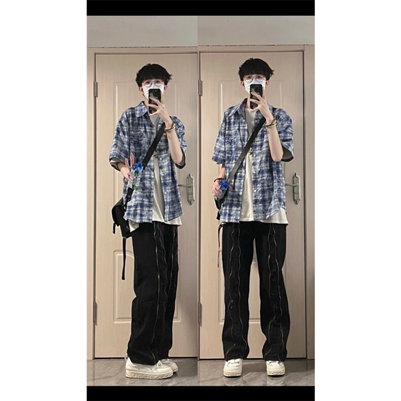 长袖衬衫女夏衬衣宽松长袖上衣小众别致小衫C118网络图,男装衬衫,星座1116A（原606A-3）