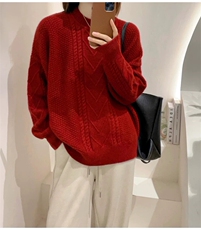2025年秋季时尚百搭通勤简约休闲加厚圆领毛衣，女装羊毛衫，秋虹羊绒