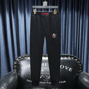 F3015-76629新款夏季男士刺绣小脚休闲长裤图片