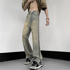 美式高街休闲牛仔裤个性小众休闲裤A061-JM1452-P65-控88，男装牛仔裤，电商A061-1