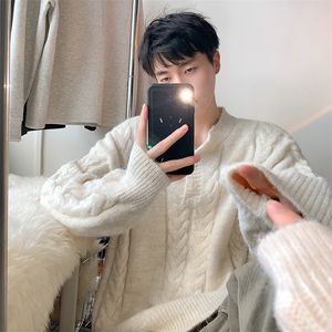 毛衣男秋冬新款港风宽松针织毛衫MYA5-P65图片