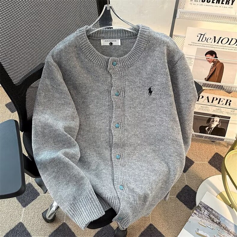 2025秋冬针织开衫外套北极绒纯色外搭毛衫通勤修身长袖MZ891-P60，女装短外套，星座412-3