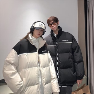 现货 情侣装棉袄ins面包服冬季新款反光条立领棉衣外套 W6057-P77图片
