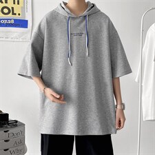 新款港风休闲复古男士短袖刺绣点缀潮牌设计男装ZDL3208--P50，男装T恤，星座717