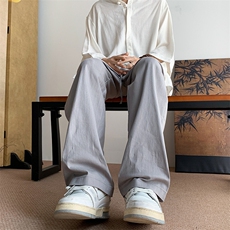 8XL-M特大码肌理感冰丝薄款休闲裤长裤男宽松百搭情侣裤K919P58，男装休闲裤，电商D206-1