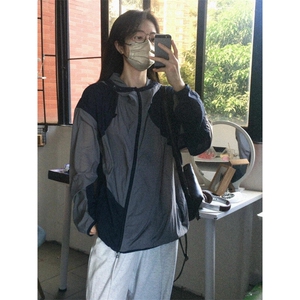【有货】FSY01CC-特P42 轻薄撞色连帽防晒服男女夏季薄款外套图片