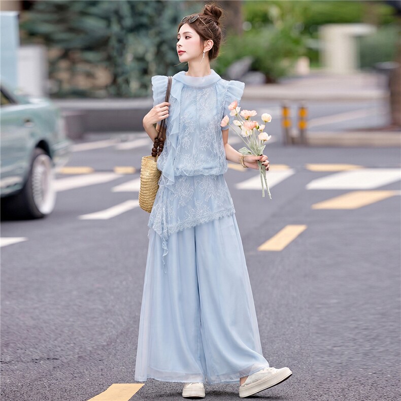 2026年夏季法式温柔风新款两件套装,女装套装/套裙,艾仟回(原伊仟回)