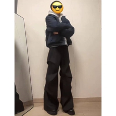 加绒加厚冬款男保暖西裤褶皱坠感宽松休闲长裤H0036P45加绒P50，男装西裤，星座1013-1