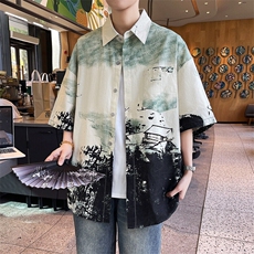 现货CS301-特批40男士短袖衬衫2025夏季青少年学生，男装衬衫，电商A247