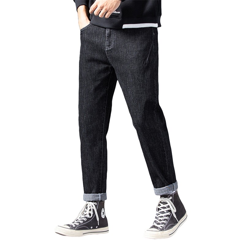 弹力男士加厚牛仔裤修身小脚哈伦休闲保暖长裤Z6621-P45/加绒P55,男装牛仔裤,星座509