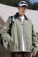 2026经典防水复古翻领纯色夹克外套男女户外休闲青少年8522-P53，男装夹克，电商B306