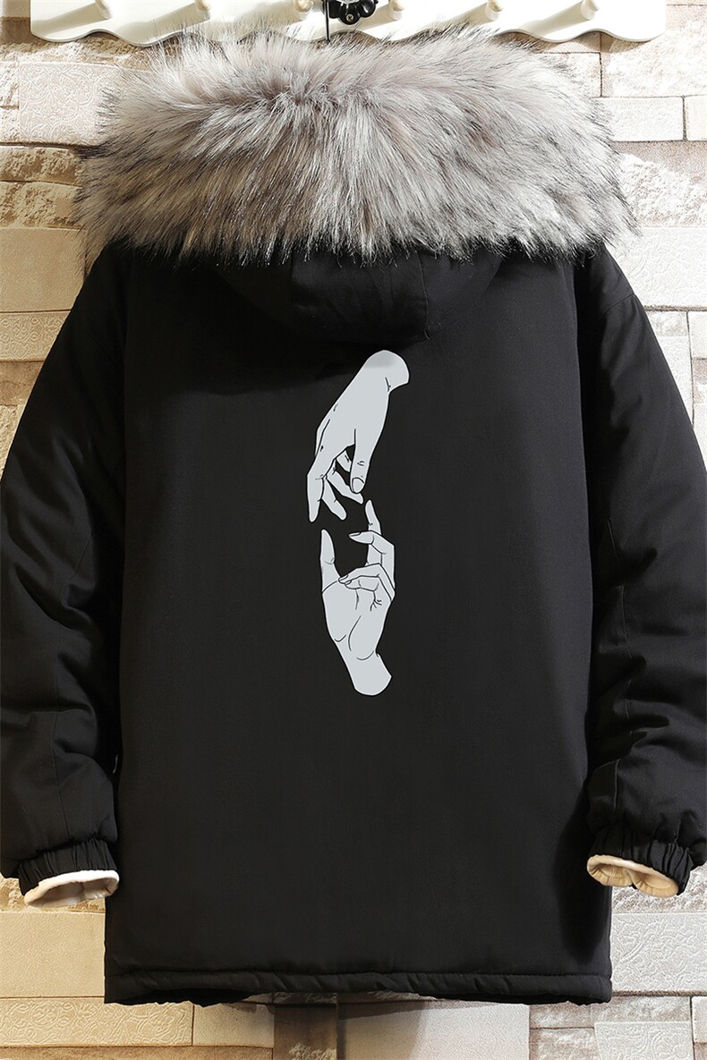 MM48147-P130冬季大毛领衣男士大码加厚袄男服砖墙,男装棉衣,电商A040A