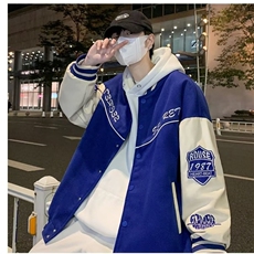 棒球服男款休闲外套男士秋季2025新款宽松潮牌美式oversize夹克，男装夹克，星座1210-1