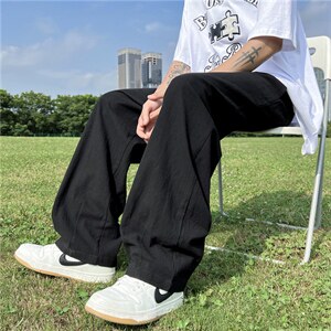2023夏季新款韩版宽松百搭休闲裤日系工装裤休闲裤子 K3987-P30图片
