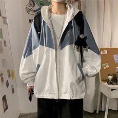 1港风冲锋衣男休闲情侣大码中性日系外套男宽松工装7108P50控68，男装工装外套，星座226-2