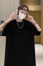 基础款纯色圆领短袖t恤情侣同款220g精梳棉重磅百搭TX601-特P22，男装T恤，电商A178