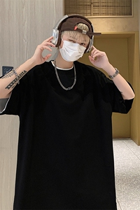 基础款纯色圆领短袖t恤情侣同款220g精梳棉重磅百搭TX601-特P22图片