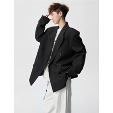 双排扣大码M-5XL西服男成分96%聚酯纤维4%氨纶XF78127P85控128，男装西服，星座226-1