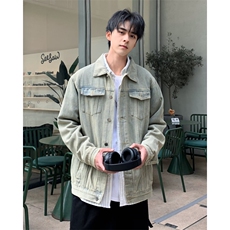秋冬潮流石磨洗日系宽松版多口袋牛仔外套男士潮牌工装夹克JK699，男装夹克，星座1116A-1（原606A）