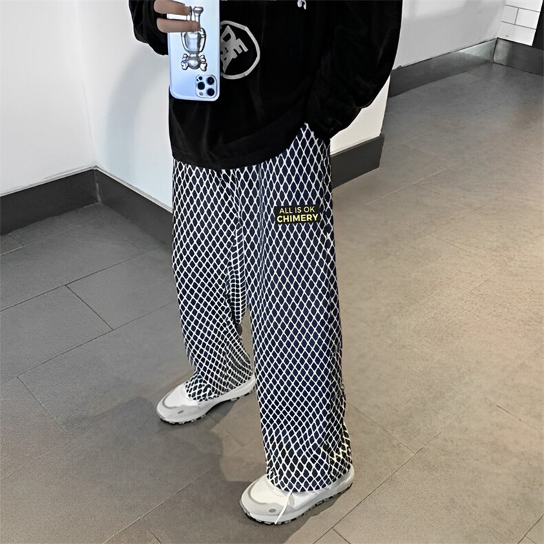2024春季美式高街港风男高级垂坠感宽松直筒休闲裤K2001P38控58图片