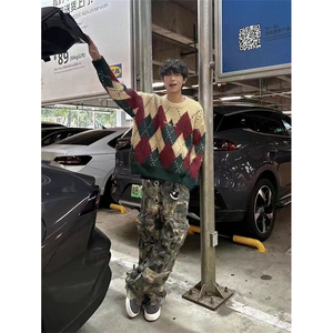 网图有货 费尔岛圣诞毛衣男圆领宽松针织衫情侣外套 A151-P55图片