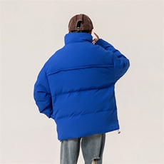 冬季新款钻石格潮流纯色立领加绒加厚羽绒服保暖外套ESY0211-P200，男装羽绒服，电商B306