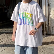 22年纯高品质新款重磅港风潮牌短袖宽松落肩T恤MT3534-P48，男装T恤，星座717