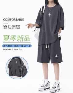 休闲运动套装女夏季薄款舒适透气短袖短裤一套搭配  TZ52-特批70图片