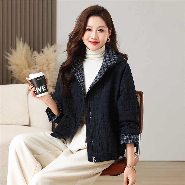 棉衣女冬季加厚加棉简约百搭时尚休闲外套,女装棉衣/棉服,芙芮