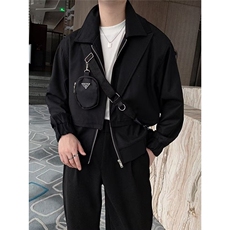 高品质秋款男夹克衫假两件拼接拉链外套JK0017P65，男装夹克，星座1013-1