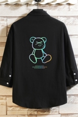 QC58139-P45亚七分袖衬衫男大码五分袖衬衣男短袖，男装衬衫，电商A040A