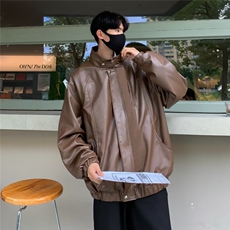 休闲秋季情侣机车服宽松上衣冲锋衣夹克个性男女皮衣外套W9286，男装夹克，星座1116A-1（原606A）