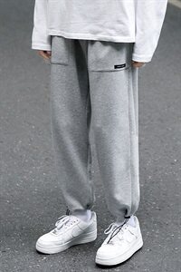 港风宽松束脚裤男卫裤九分长裤直筒秋冬运动裤 K55-P45 控68图片
