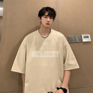 麂皮绒短袖t恤男大码半袖男 JD82229-P25图片
