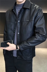 抖音加绒加厚男士外套秋冬季2025新款皮夹克A313-8859-P148，男装夹克，电商A313