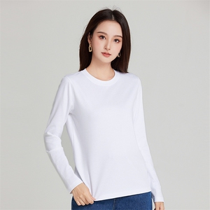 夏季修身简约舒适百搭纯色女士圆领T恤图片