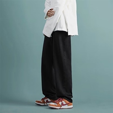 牛仔裤男宽松美式vibe拖地直筒阔腿裤潮百搭春季NF72-P45加绒55，男装牛仔裤，星座1008